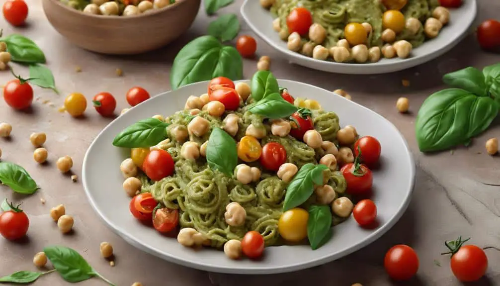 colorful vegan pasta dish