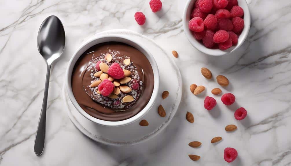 delicious chocolate protein dessert