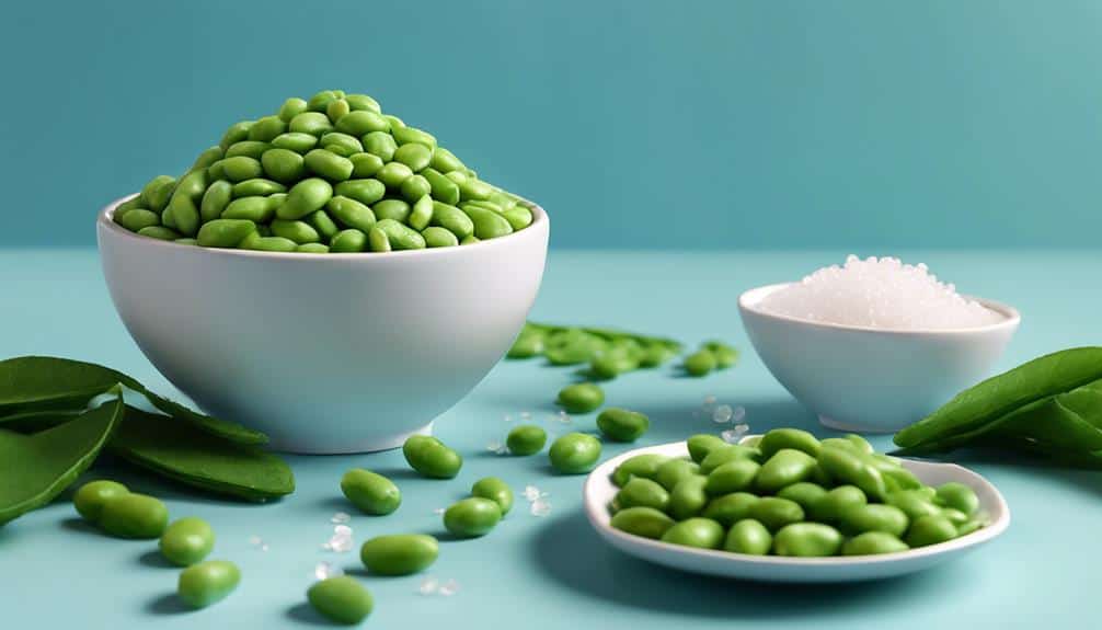 nutritious green frozen soybeans