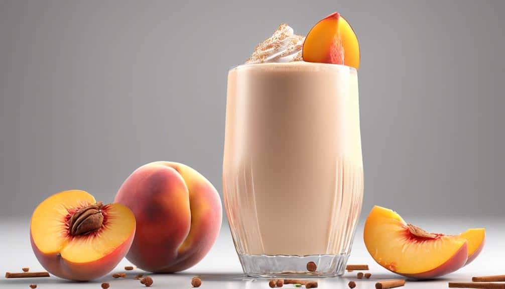 nutritious peach flavored protein drink