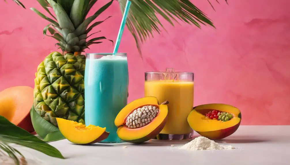 refreshing mango protein smoothie